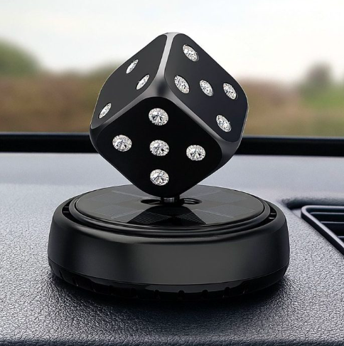 Dice-Shaped Car Dashboard Solar Freshener