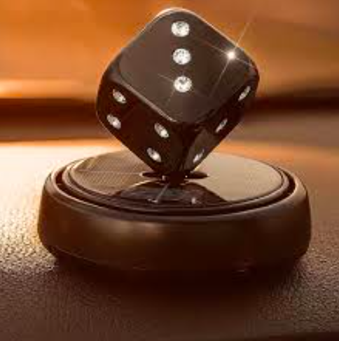 Dice-Shaped Car Dashboard Solar Freshener - Image 2